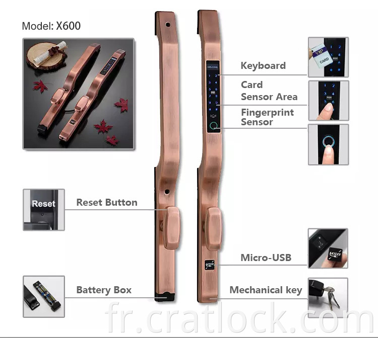 X600 Smart Anti-Theft Fingerprint Lock Details